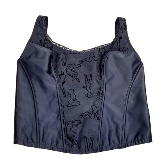 Savage X Fenty Navy Blue Bustier Top Corset Size 3X - Picture 4 of 9